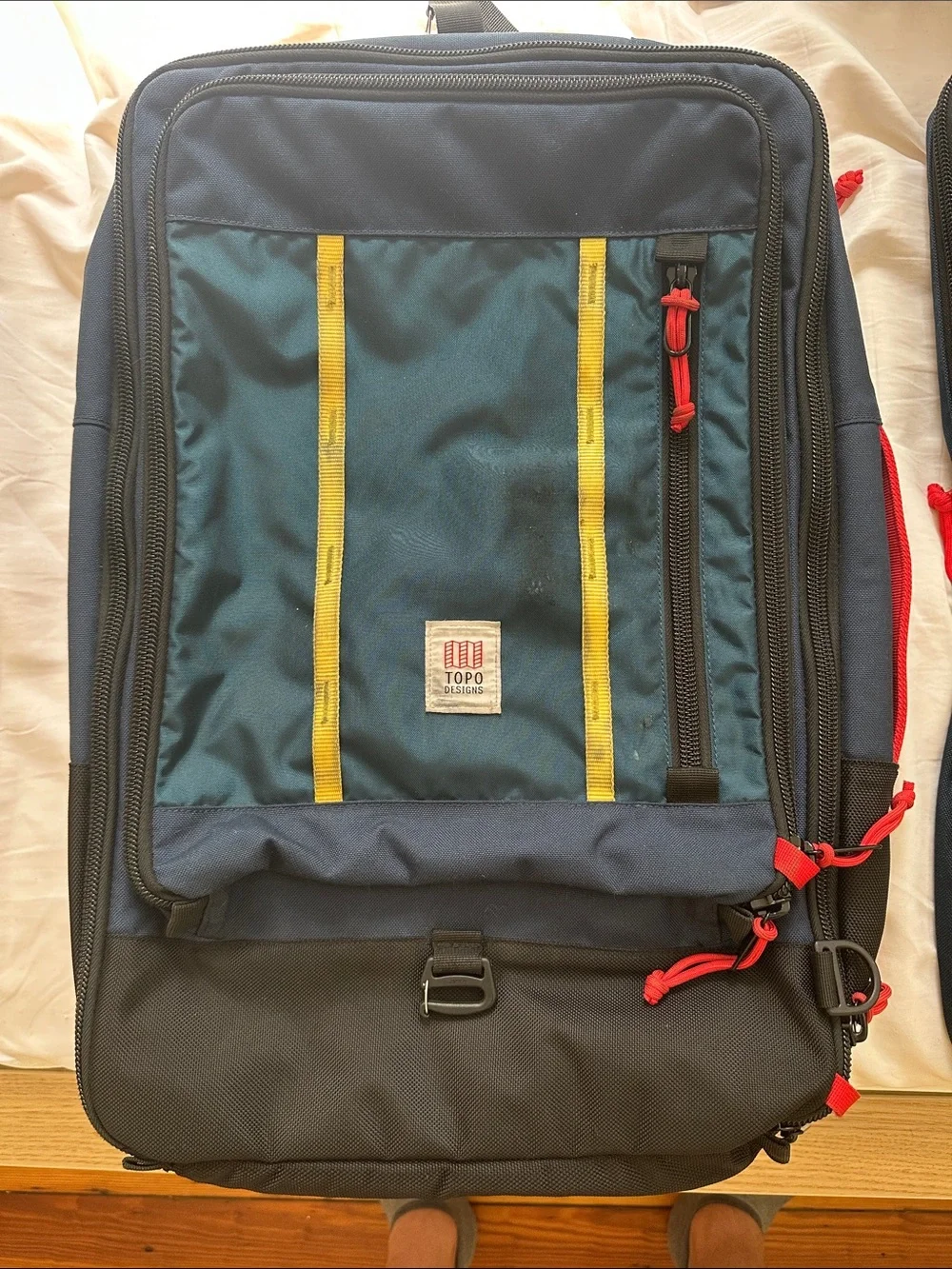 Topo Designs Navy Explorer Travel Bag 40L + 2 matching Packing Cubes